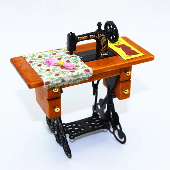 1:12 Miniature Vintage Furniture Sewing Machine Scissors Dollhouse Toys Dolls Accessories New | Игрушки и хобби