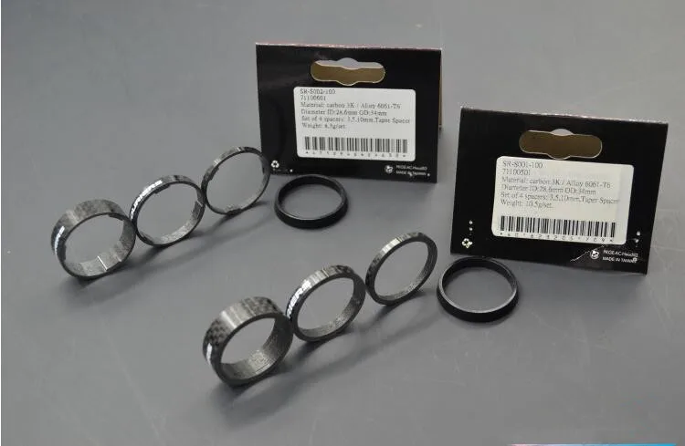 Handset Light Alloy Stem spacer 1-1//8/" 3,5,10 a taper spacer FOURIERS Gray