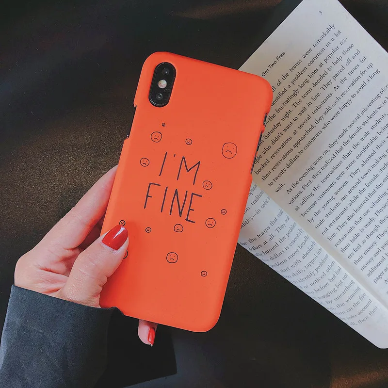 

BONVAN For iPhone X XR XS Max Case hard simple Matte Protection Back Funda For iPhone 6 6s 7 8 Plus Phone Cover Coque