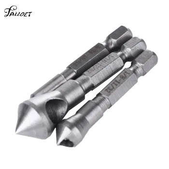 

3PCS HSS Titanium Metal Countersink Deburring Drill Bit Set Tools Set for Cutting Through Metal Wood Drill Bits Tool