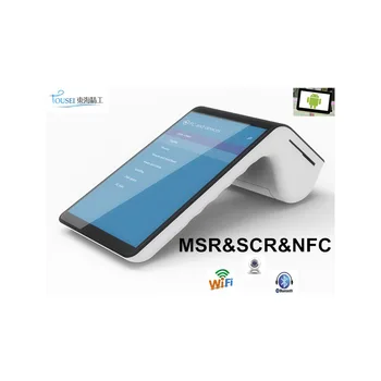 

Touch screen handheld PDA barcode scanner PT7003 all in one pos terminal with dual screen