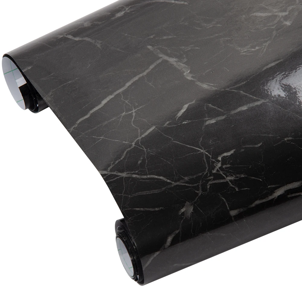 122cm 50cm Black Marble  Vinyl Sticker  Wall Furniture 