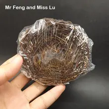 Около 8 см Диаметр ручной работы Природа Вайн коричневый Птичье гнездо Craft Модель игрушки малыша развивающие опора