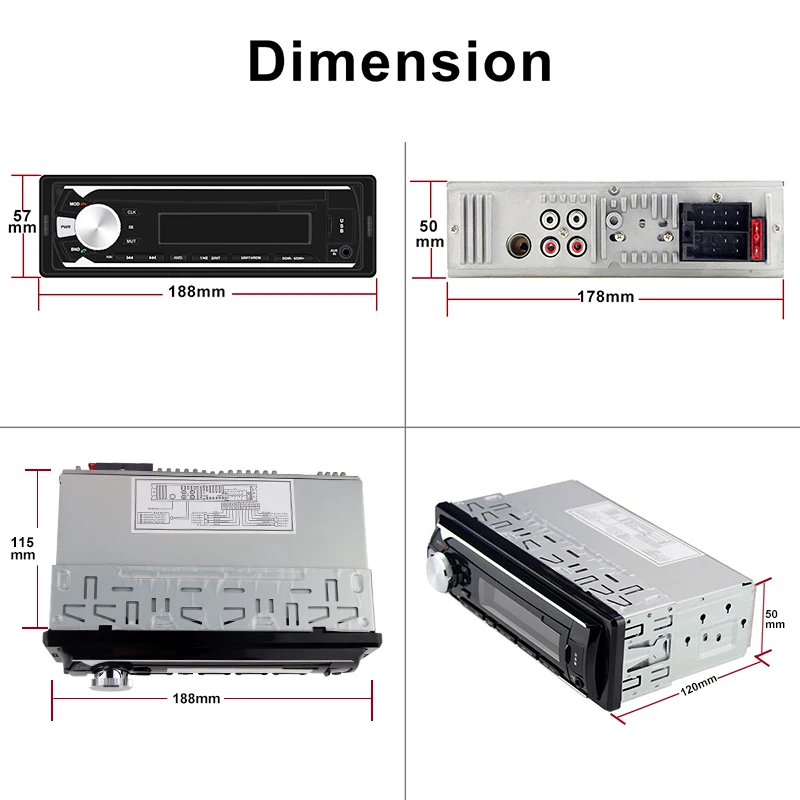 Bluetooth Авторадио 1 din автомагнитола 12 в автомобильный стерео usb аудио mp3 рекордер fm sd aux вход oto teypleri Автомагнитола Автомобильный плеер