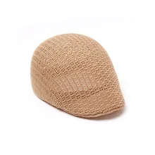 Летние Женские однотонные повседневные береты для взрослых, кепка, черный, белый, хаки, унисекс, пляжная кепка, модная шапка для женщин и мужчин, дышащие бейсболки с сетчатыми вставками