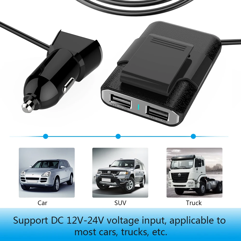 Universal Portatil mobile charger 4 ports for front back seat phone Charging Cigarette Lighter Adapter 4 USB Car-Charger 17 (11)