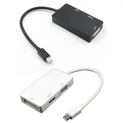 3-в-1 мини-дисплей Порт DP к HDMI VGA DVI адаптер конвертер HD HDMI для Macbook для microsoft surface pro 3 2 1