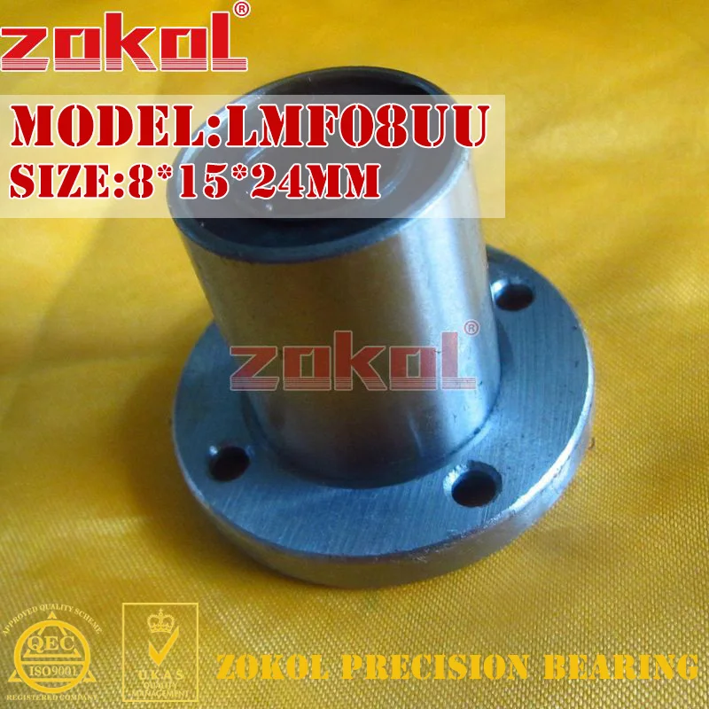 Круглый фланец ZOKOL LMF8UU LMF08UU линейный подшипник движения 8*15*24 мм | Обустройство