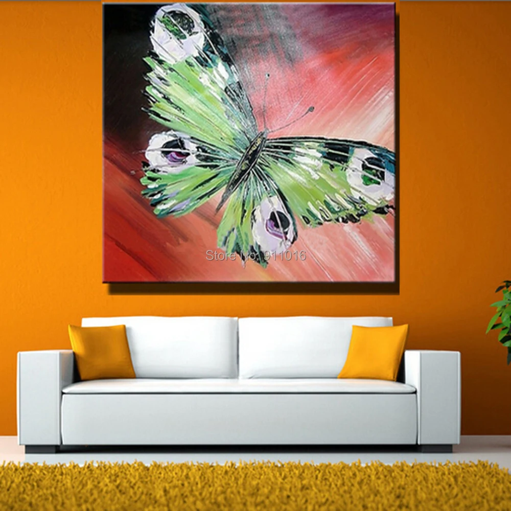 

Hand Painted Abstract Butterfly Picture Home Decor Knife Oil Painting On Canvas Modern Animals Wall Art Paintings Hand Painting