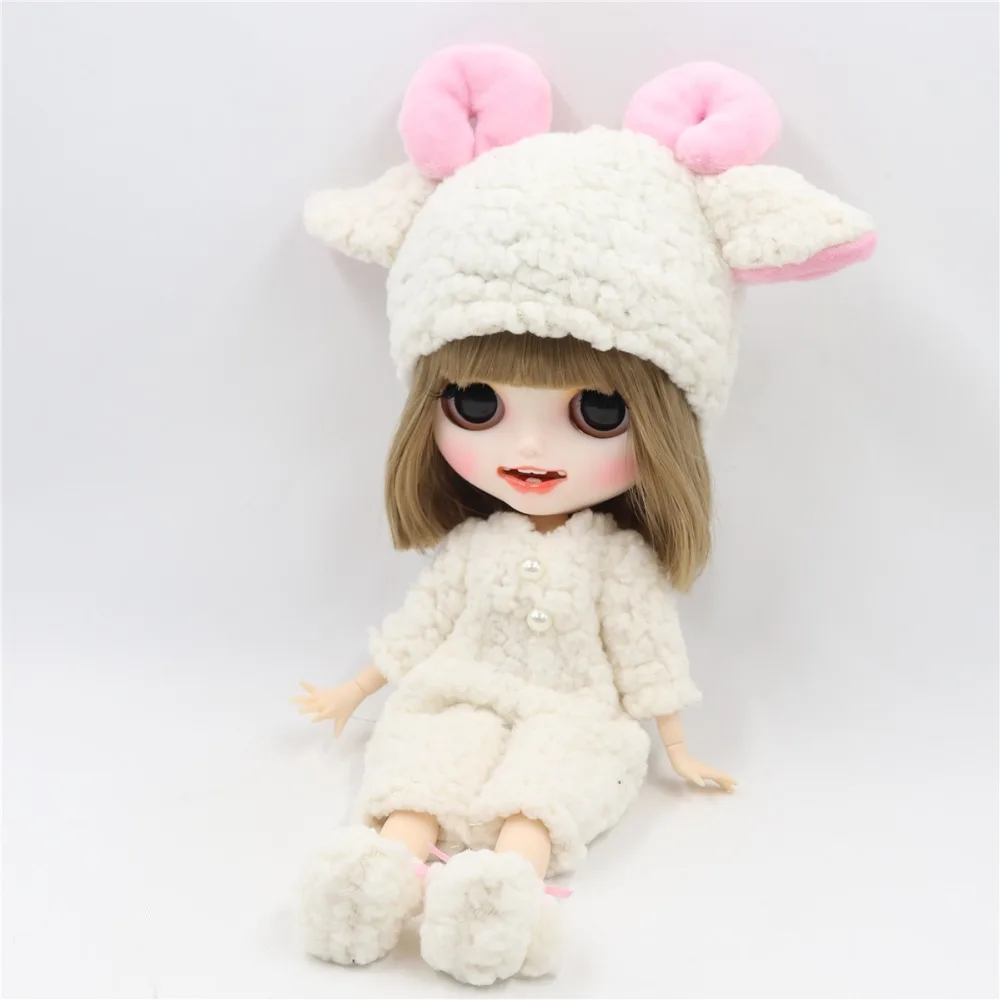 Ледяная кукла DBS Blyth 1/6 bjd белая кожа сужение тела короткие каштановые волосы с