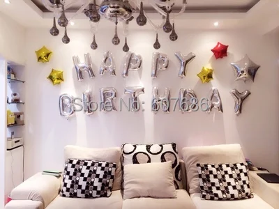 30 pieces foil balloons small letter balloons inflatable a z silvery small letter balloons