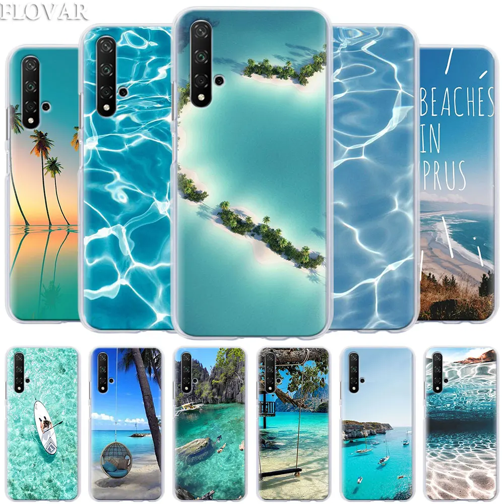 

Phone Case coque for Honor 20 Pro 9 10 Lite 8X 8A 8C 8S 7A 7S Y7 Y9 2019 V20 Cover waves ocean water light refractions Hard PC C