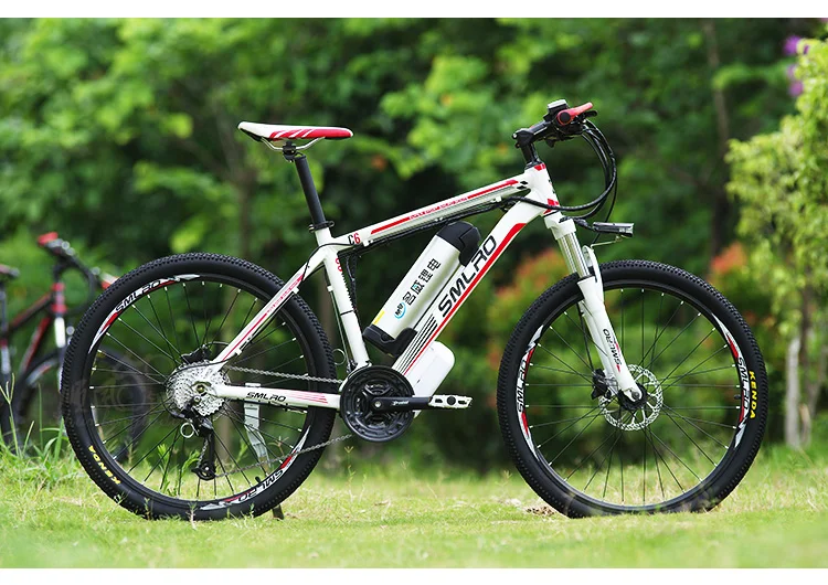 Discount 26inch Hydraulic disc brake 27speed electric mountain bike 48V lithium battery smart electric bicycles 500W motor aluminum frame 20