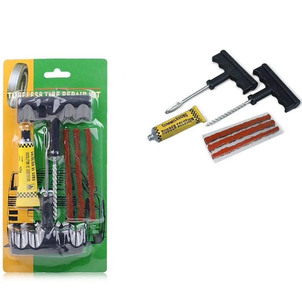

Motorcycle Car Tubeless Tire Puncture Repair Tool Kit Tire Repair Tool Hot