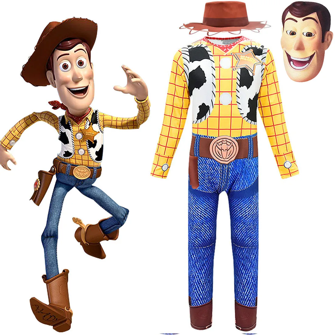 

Carnival Kids Toy Story 4 Woody Boys Character Clown Cosplay Clothes Halloween Christmas Costumes Toy Story Party Funny Clothing