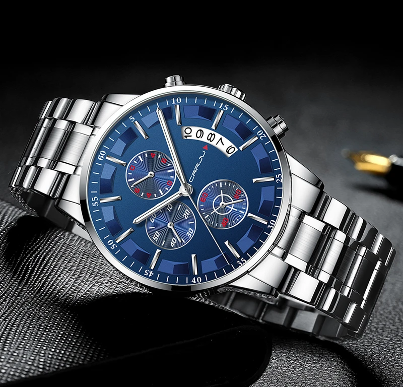 Relogio Masculino 2019 Mens Watches Top Brand Luxury Crrju New Fashion Business Chronograph Black Male Wristwatch Men Watch 2019 (27)