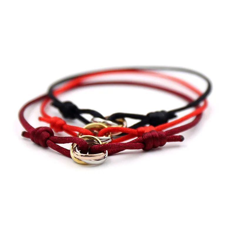 

316L Stainless Steel mix three color love bracelets&bangles rope h bracelets for women men couple fashion bijoux pulseira