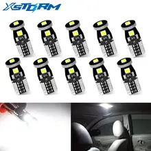 10 шт. T10 Led Canbus W5W светодиодные лампы 168 194 освещение салона автомобиля сигнальная лампа купольная лампа для чтения номерного знака светильник 12 в 6000 К Белый