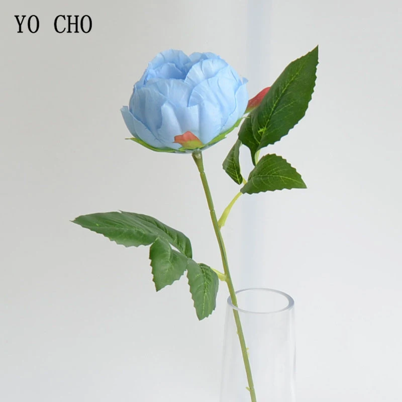 1 Head silk peony artificial flower wedding home decor (27)