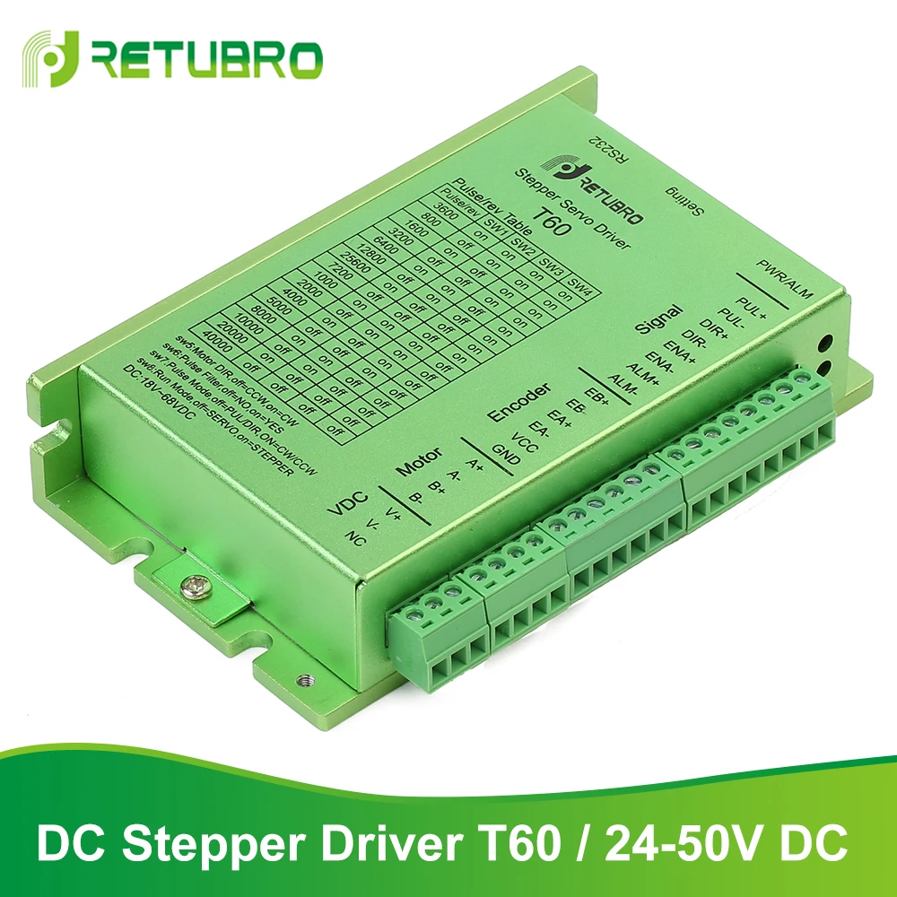 

100% Brand New & Original Stepper Motor Driver Easy Servo T60 Nema 23 Closed Loop Stepper Servo Driver DC Supply 24-50V