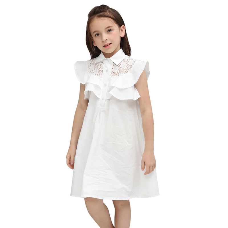 white cotton dress for baby girl