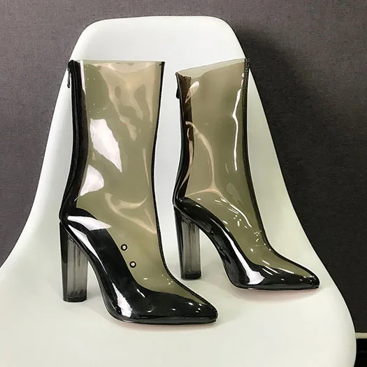 clear rain designer shoes women luxury 2018 boots brand rubber
