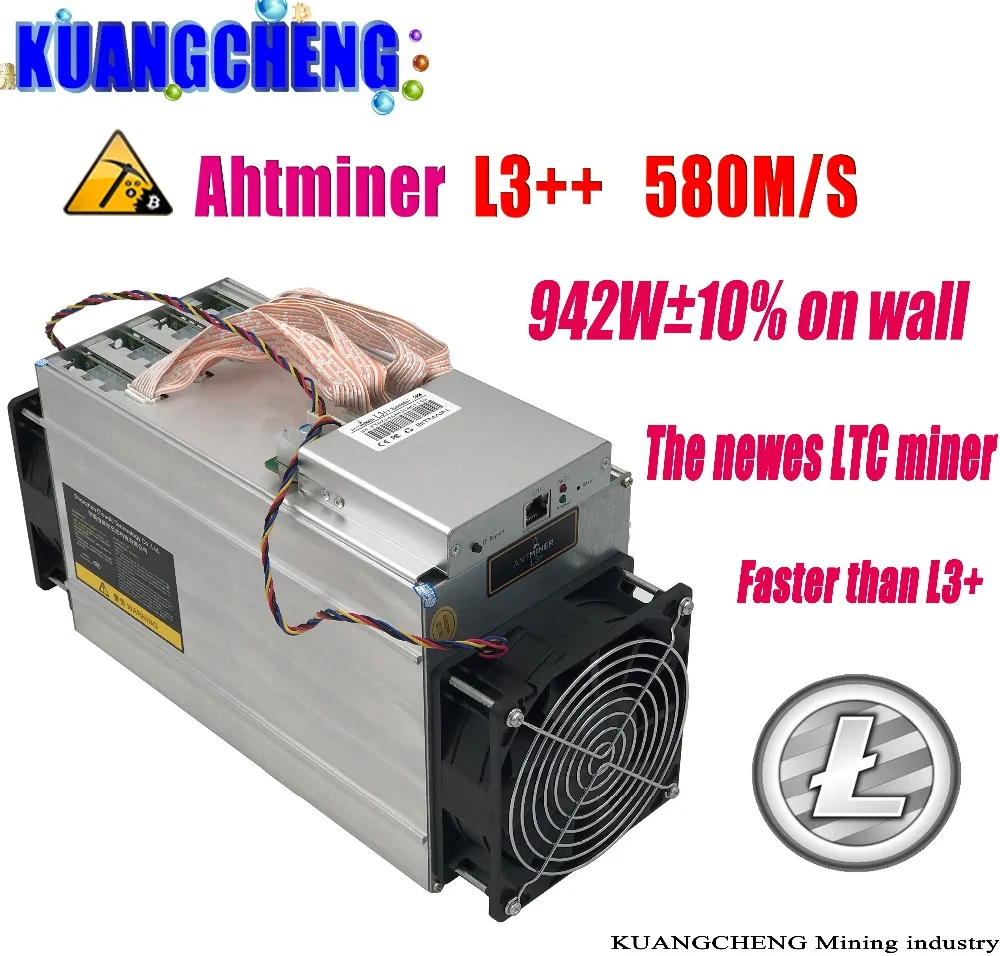 KUANGCHENG ASIC Chip Miner ANTMINER L3++ 580M (NO PSU) Scrypt Miner LTC Litecion Mining Machine Better Than ANTMINER L3+
