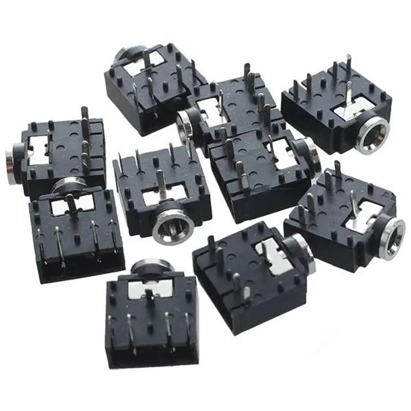 

IMC Hot 10 Pcs 5 Pin PCB Mount Female 3.5mm Stereo Jack Socket Connector
