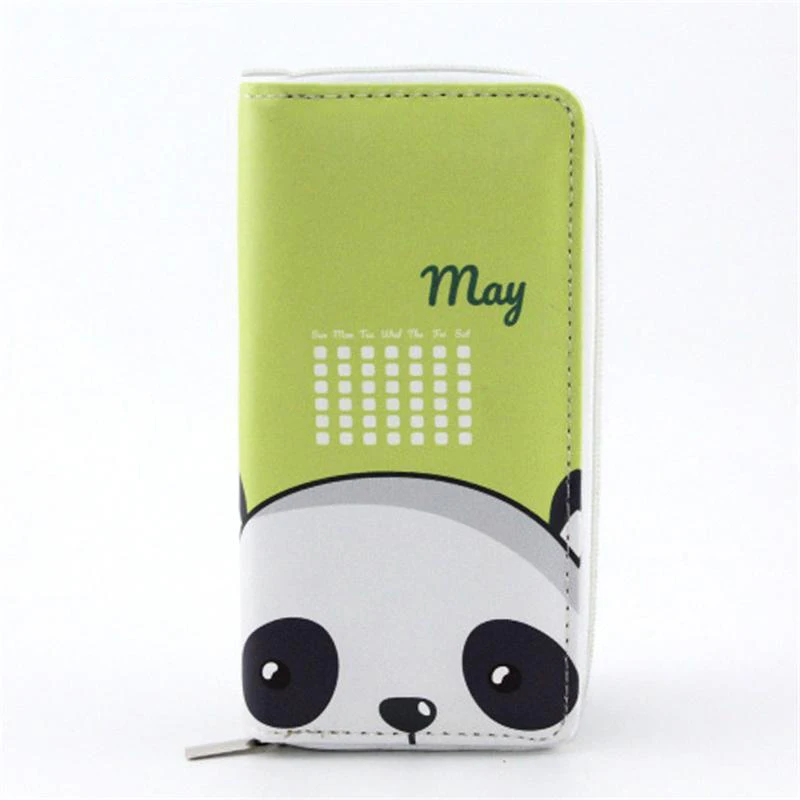 

Fashion Girls Bear Pattern Long Wallet Purse Female Soft Leather Clutch Purse Wallet For Women Purse Card Holders Billetera
