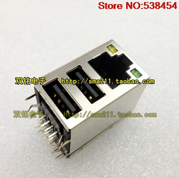 2PCS Network socket RJ45 Double USB network with LED + seat | Обустройство дома