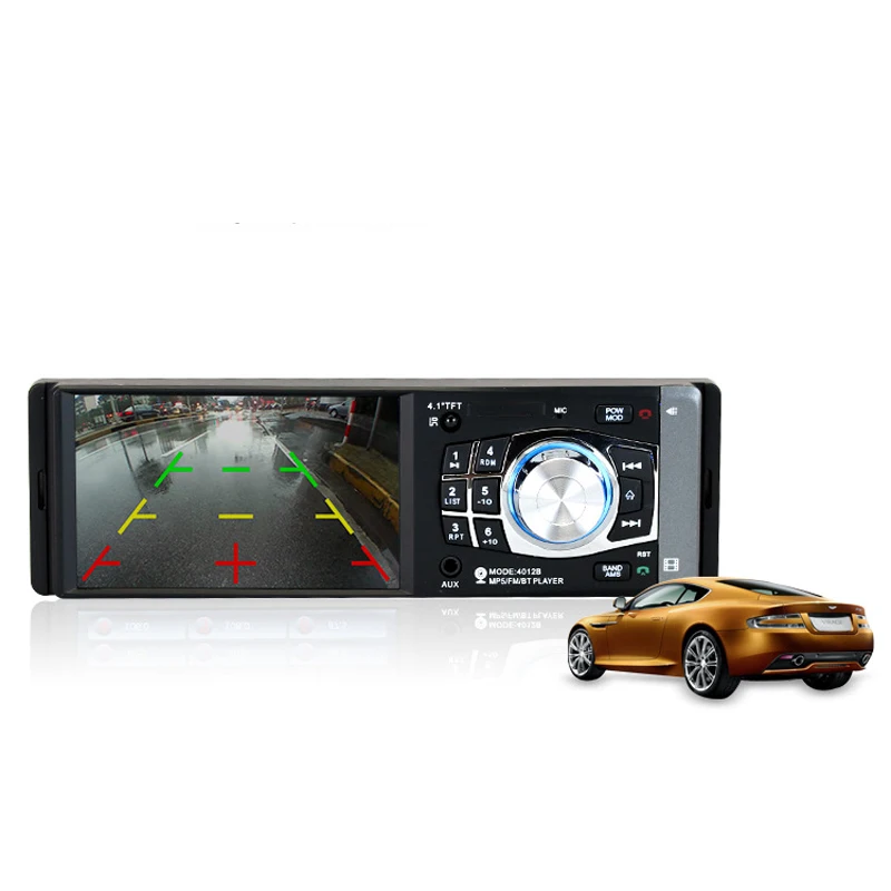 12V 4.1 inch Car Radio BLUETOOTH Stereo Audio In-dash FM Receiver Aux Input Receiver USB/SD MP3 In Dash 60Wx4 4012B