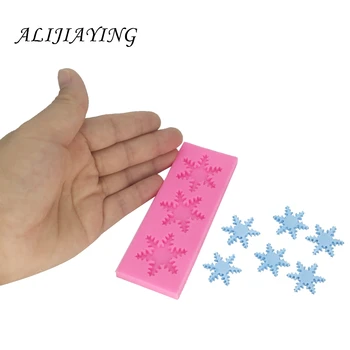 

Snowflake Fondant Silicone Mold cake Decoration dessert tools Chocolate Gumpaste Mold Polymer Clay Resin D1382