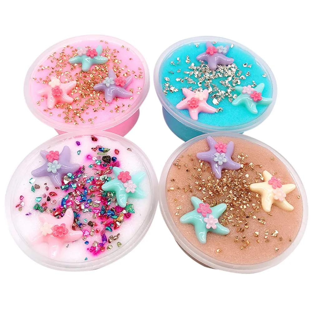 toys for children Anti-stress Squishy Toys Beautiful Color Starfish Beach Slime Squishy Putty Scented Stress Kids Clay Toy