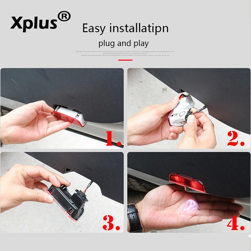 Xplus 2X Car Ghost Shadow Door Weclome Light Logo Projector For VW Passat B6 B7 Tiguan Jetta MK5 MK6 CC EOS Golf 5 6 7 Xplus 2X Car Ghost Shadow Door Weclome Light Logo Projector For VW Passat B6 B7 Tiguan Jetta MK5 MK6 CC EOS Golf 5 6 7