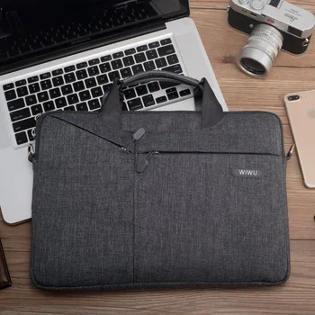 

Fashion Gray Laptop Bag For Macbook Air 13 15 Men Women 11 12 13 14 15 15.6 Laptop Bag Handbag Messenger For Macbook Pro 13 15