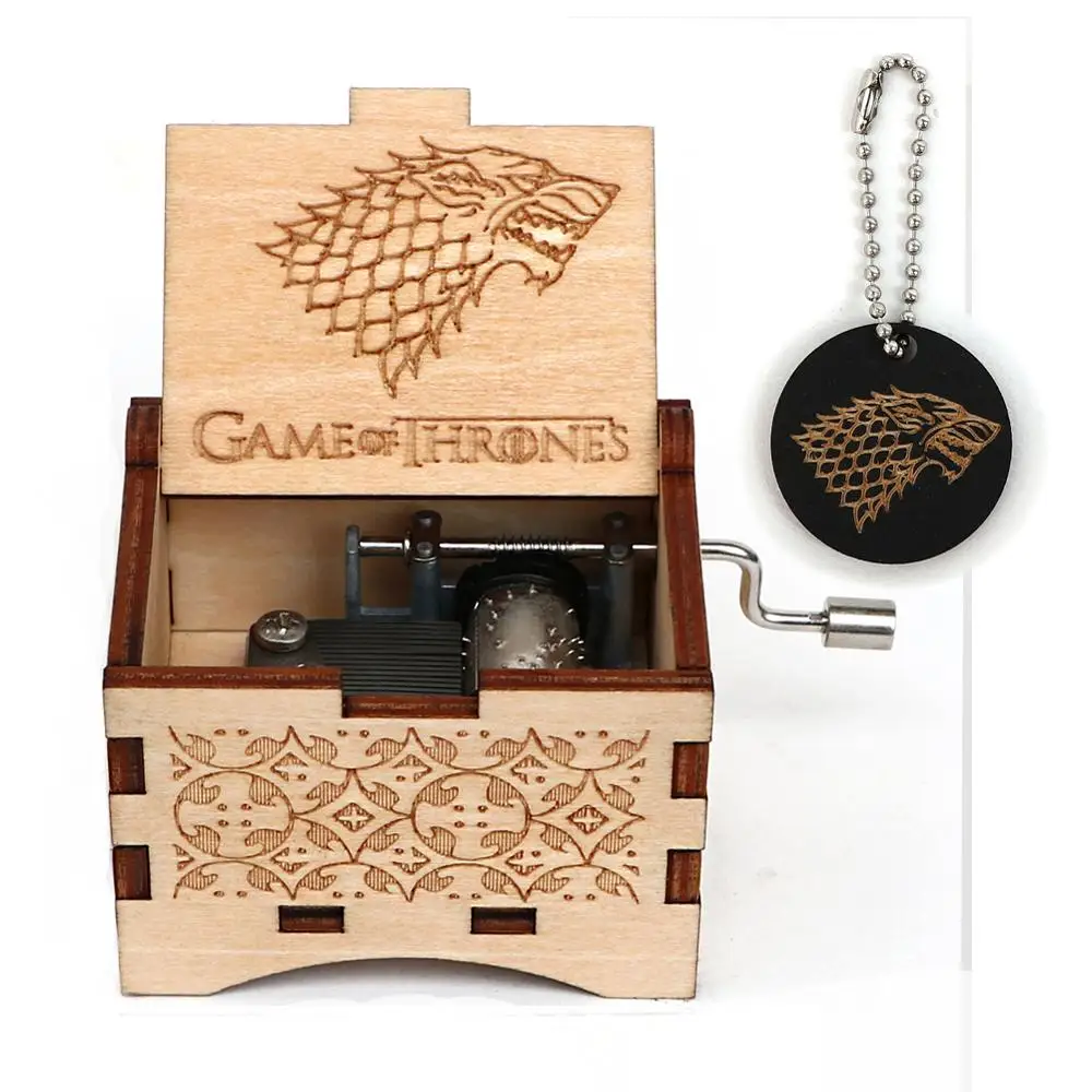 

Carved Game of Thrones Music Box Game of throne Caja Musical Wooden Black Musical Box Christmas Gift Birthday Gift