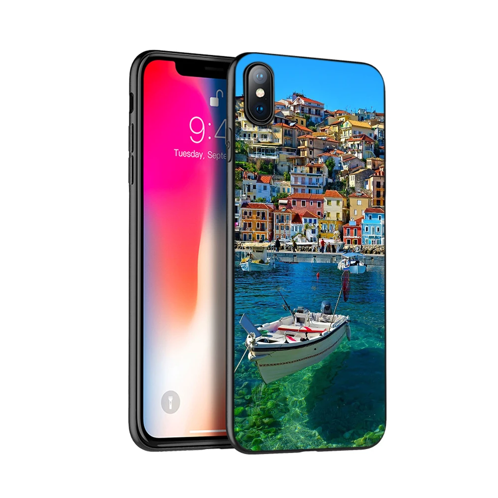 Черный ТПУ чехол для iphone 5 5S SE 6 6s 7 8 plus x 10 XR XS 11 pro MAX древний флаг греческого