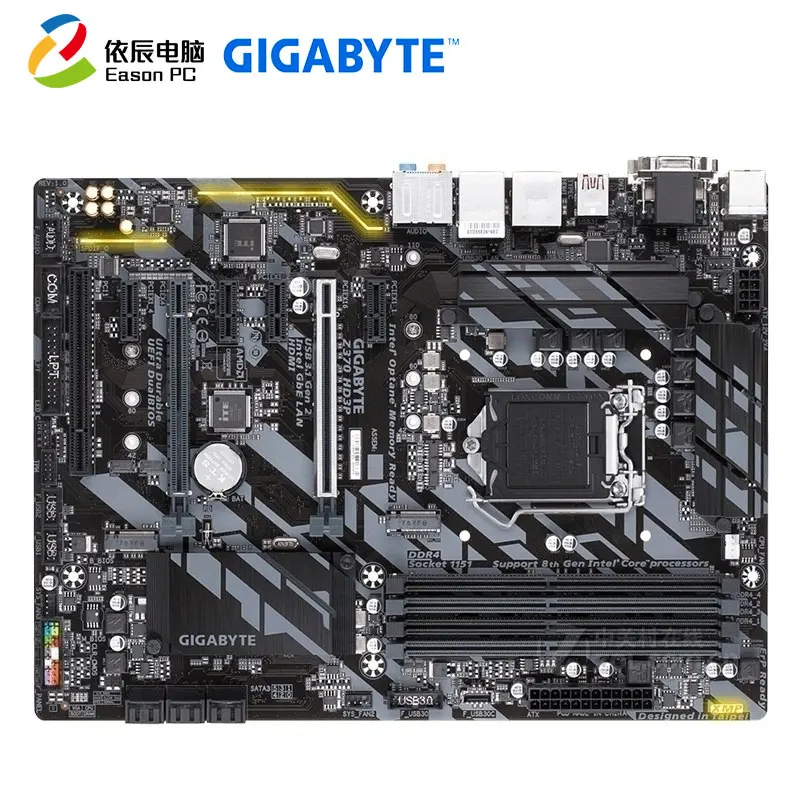 GIGABYTE GA-Z370 HD3P настольная материнская плата LGA1151 DDR4 M.2 SATA III 64G ATX | Компьютеры и офис