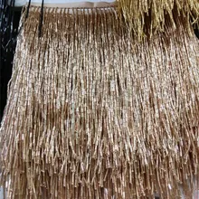 Цвета шампанского 5 ярдов/сумка 15 см ширина ленты, бусы с бахромой для торжественное платье/одежда/декоративная/платье украшения