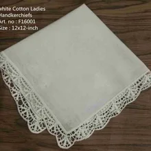 Набор из 12 модных носовых платков белый Хлопковый свадебный платок винтажные кружевные платочки Hanky для матери невесты 1" x 12"