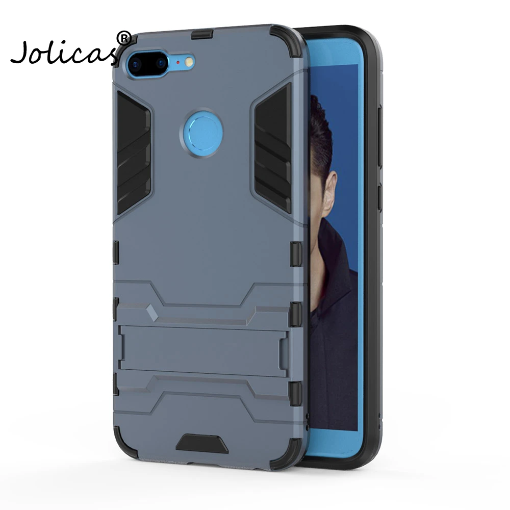 Phone Case For Huawei Honor 9 lite Armor Hard Back cover For Honor 9 Lite 9Lite Stand Cellphone Cases Anti Knock Coque
