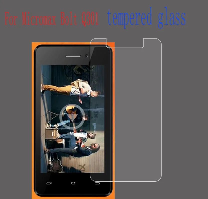 

Ultra-thin High Quality Tempered Glass Film Explosion-proof Screen Protector For Micromax Bolt Q301 protective case cover