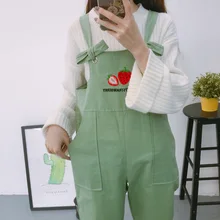 Женские джинсы с вышивкой клубники,, милые, милые, BF, шикарный стиль, комбинезоны, джинсы, хлопок, длина по щиколотку, джинсы для женщин#2804