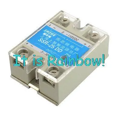 

Free Shipping Temperature Controller 3-32VDC / 5-110VDC SSR 25A DC-DC Solid State Relay