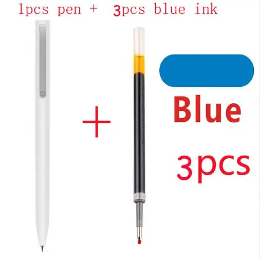 Xiaomi Mijia Sign Pens 9,5 мм ручки для подписи PREMEC гладкие швейцарские Refill MiKuni японские чернила добавить Mijia ручки Черный Refill D5 - Цвет: pen with 3 blue ink