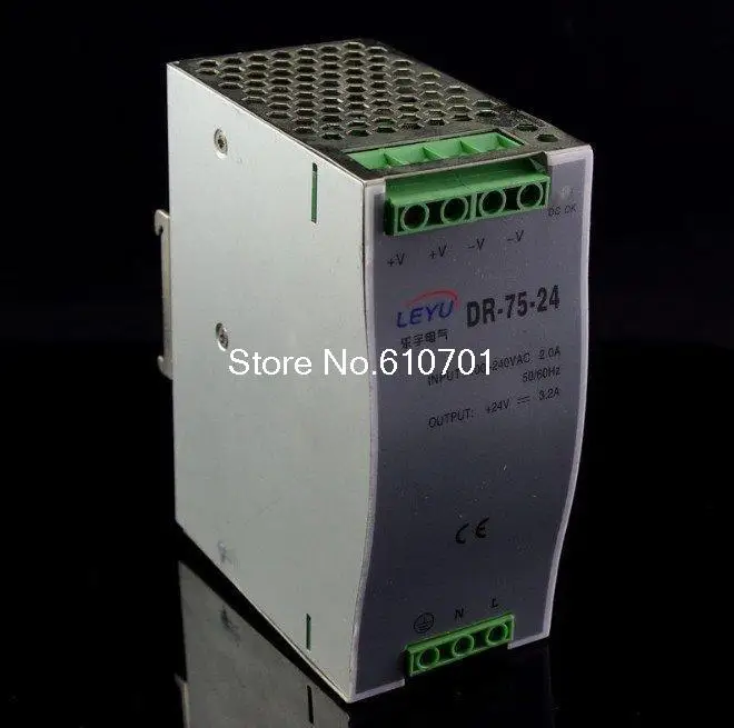 New 75W Din Rail Mounted 24VDC 3.5A Output Power supply DR-75-24 | Обустройство дома