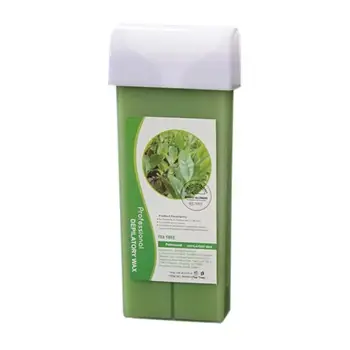 

100g Roll On Hot Depilatory Wax Cartridge Heater Waxing Hair Removal Wax Hair Remove Tea Tree Flavor Dropshipping ju2