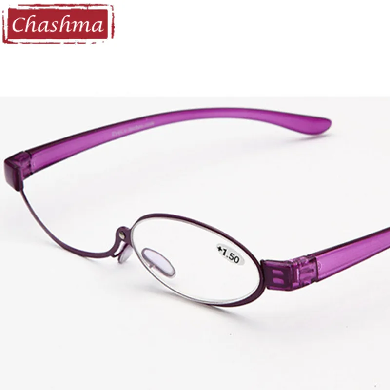 Chashma Super Quality Stainless Frame Purple Cosmetic Eye Glasses Women
