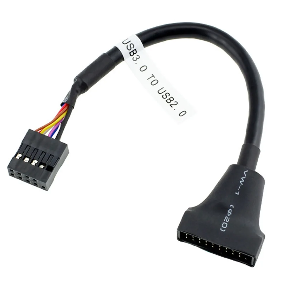 Новый гибкий материал USB3.0 20Pin штекер на USB2.0 9Pin материнская плата гнездовой кабель