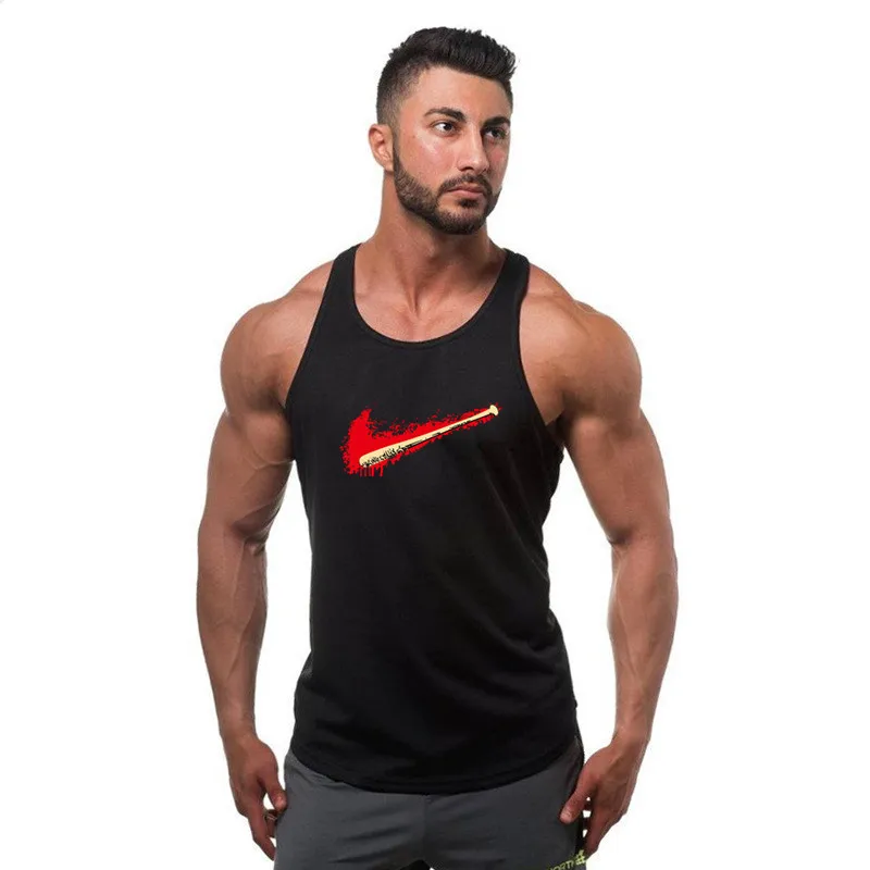 

Men Tank Tops Bodybuilding gyms Fitness Men Vest Brand Clothing Sleeveless Shirts O-Neck tank top workout